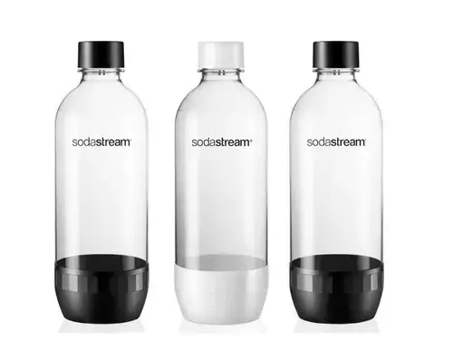 Set 3 sticle de carbonatare Sodastream KSTFL Standard 3-Pack, 3x 1 l (ALb/Negru)