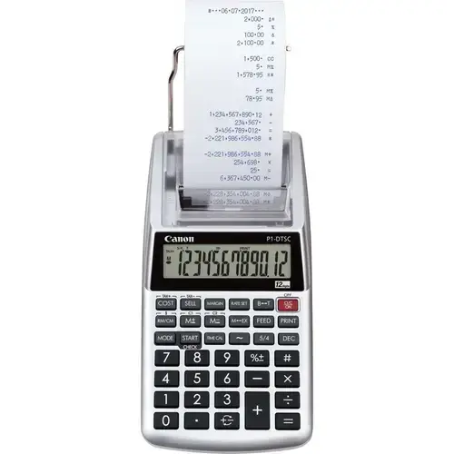 Calculator de birou Canon P1-DTSC, 12 cifre + imprimare (Argintiu)