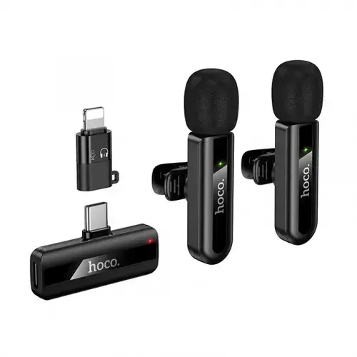 Lavaliera HOCO L20A, USB-C / Lightning, Set 2 bucati, Negru