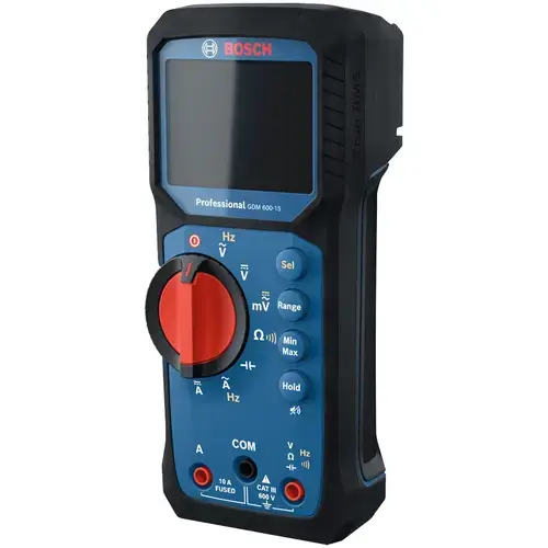 Multimetru digital Bosch Professional Multimeter GDM 600-15, 600 V tensiune AC, ± 1.0% + 3 precizie tensiune, 10 A curent alternativ, ± 1.5% + 3 precizie curent alternativ