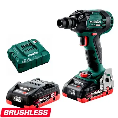 Masina de gaurit si insurubat cu impact Metabo SSW 18 LTX 300 BL set, surubelnita cu impact, 18V, 2x4,0Ah LiHD, 300Nm, 1/2inch, in valiza metaBOX