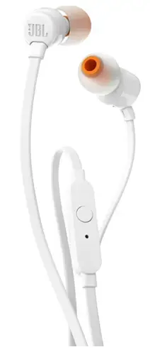 Casti Stereo JBL T110, Microfon (Alb)