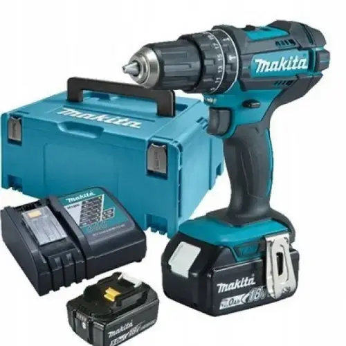 Masina de gaurit si insurubat Makita DHP482RFJ, 18V, 2 acumulatori 3,0Ah, 62/36Nm, in valiza