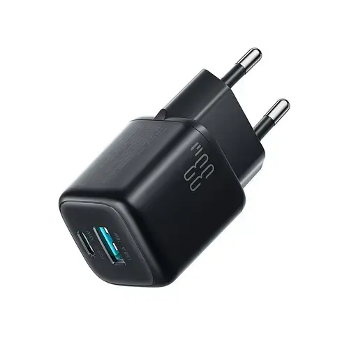 Incarcator retea Joyroom JR-TG7, 33W, 3A, 1xUSB-C, 1xUSB-A, Negru