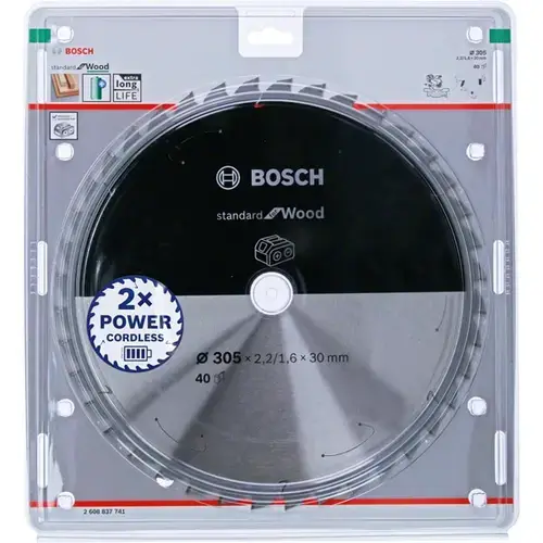 Disc fierastrau circular pentru lemn, Bosch, 1604006, 305x30mm, 40 dinti