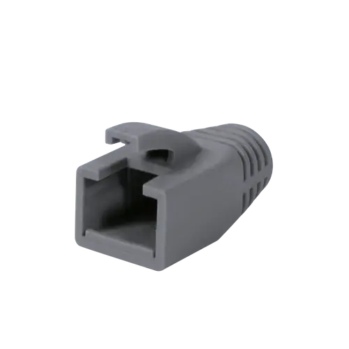 Set mansoane de protectie mufe RJ-45 Logilink MP0035, pentru cablu UTP, FTP, SFTP, Cat6, RJ-45 tata, plastic, 50 bucati, Gri