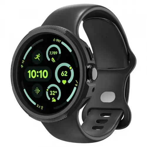 Husa Spigen ACS09483 Liquid Air pentru Google Pixel Watch 4 41mm, Neagra Mata