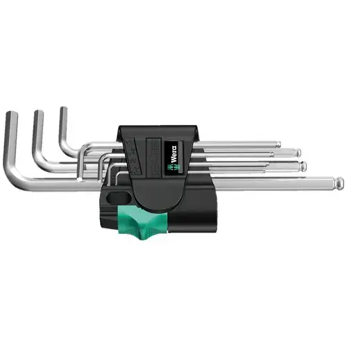 Set chei imbus din inox cu bila, WERA Hex-Plus, 9 piese