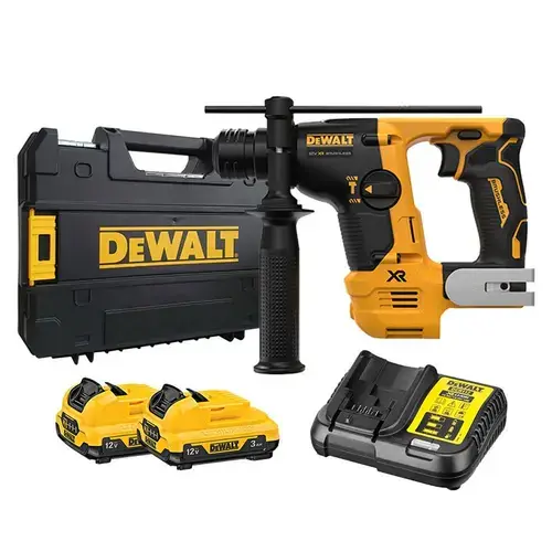 Ciocan rotopercutor DeWalt DCH072L2-QW, SDS-plus, ultra-compact, 12V, 2x3Ah