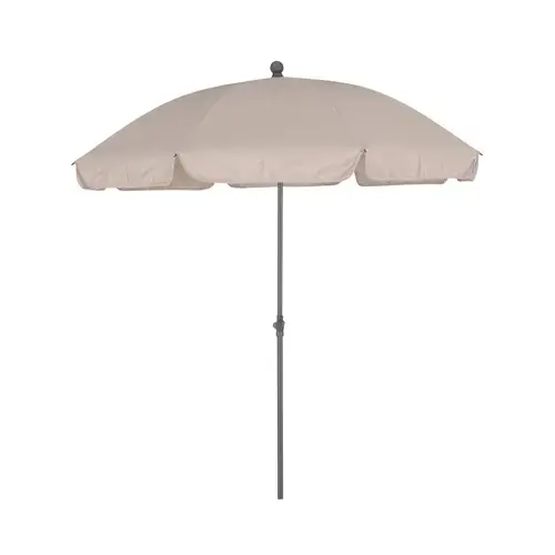 Umbrela plaja Naterial, otel/poliester, Ø 177 cm, H 228 cm, bej