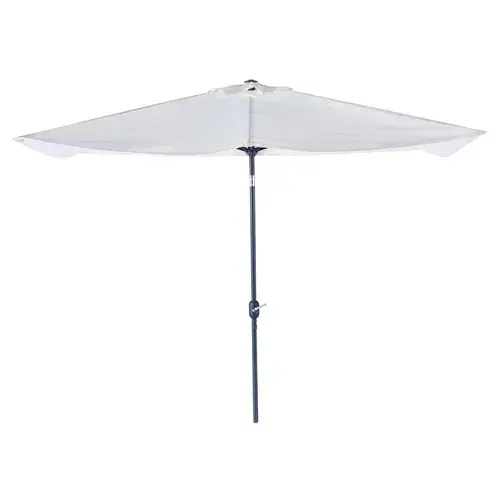 Umbrela terasa Naterial, de perete, aluminiu/poliester, 262 x 135 cm, H 240 cm, Alb