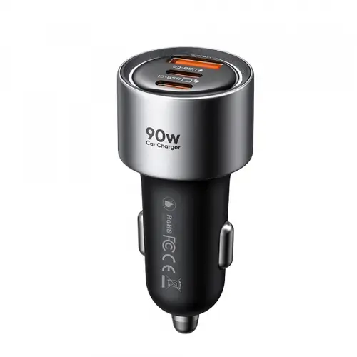 Incarcator Auto McDodo CC-3110 Gana, 90W, 3A, 1 x USB-A - 2 x USB-C (Negru)