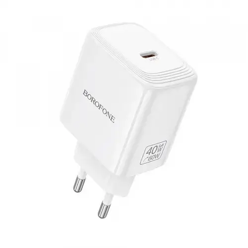 Incarcator Retea Borofone BN33 Fuente, 40W, 1 x USB-C (Alb)