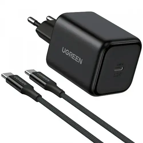 Incarcator Retea cu Cablu USB-C UGREEN X524 (65054), 45W, 3A, 1 x USB-C (Negru)