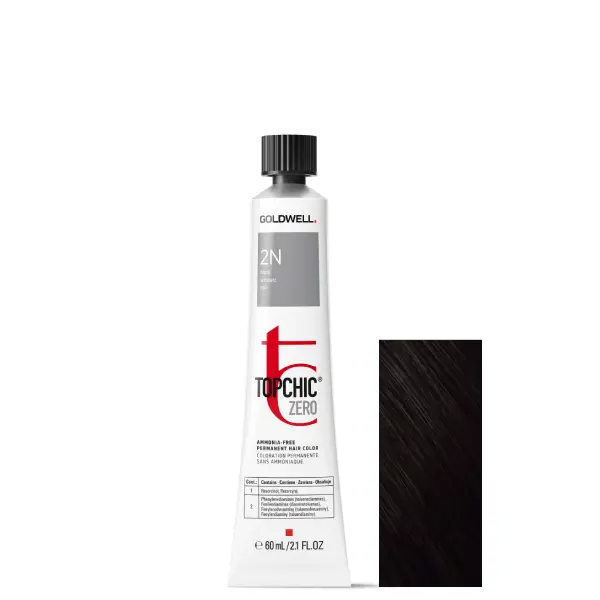 Vopsea permanenta de par fara amoniac Goldwell Topchic Zero 2N 60ml