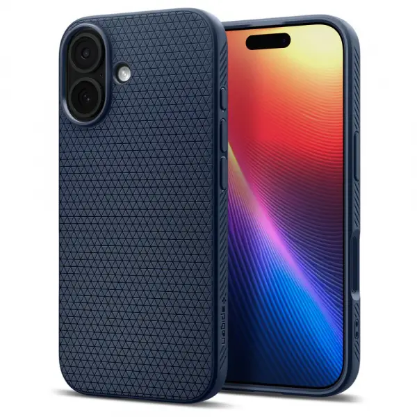 Husa pentru Apple iPhone 17, Spigen, Liquid Air, Bleumarin ACS10370
