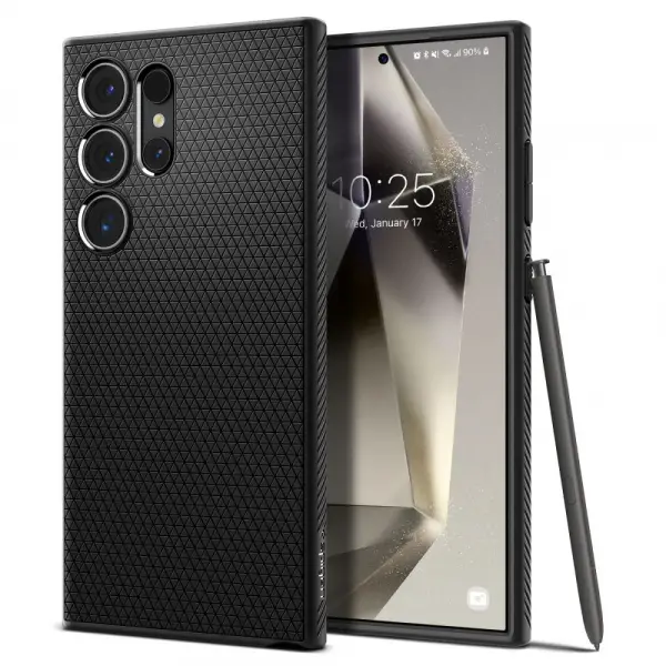 Husa pentru Samsung Galaxy S24 Ultra S928, Spigen, Liquid Air, Neagra  ACS07287