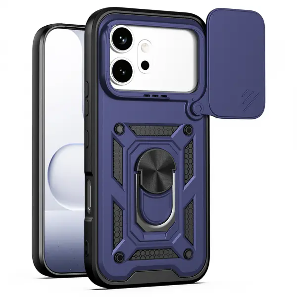 Husa pentru Honor 600 Pro / 600, Techsuit, CamShield, Albastra
