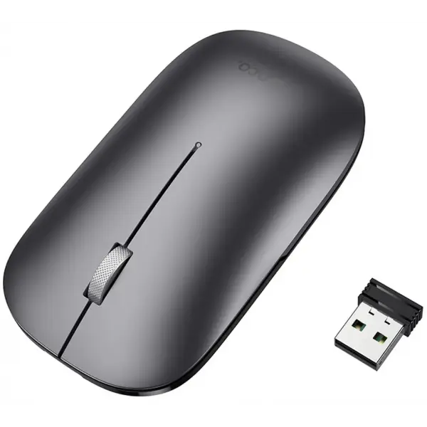 Mouse Wireless HOCO GM43, 1600DPI, BT / Wi-Fi, Gri