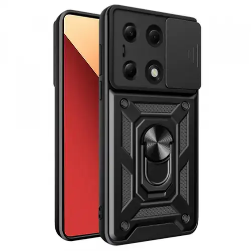 Husa Techsuit CamShield pentru Xiaomi Redmi Note 14S / Note 13 Pro 4G / Poco M6 Pro 4G (Negru)