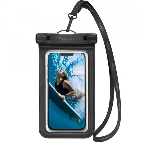 Husa Universala Waterproof pentru Telefon 3.5inch - 7inch, Spigen, A601, Neagra