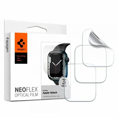 Folie Protectie Spigen Neo Flex pentru Apple Watch 41mm / 40mm Series, Set 3 bucati