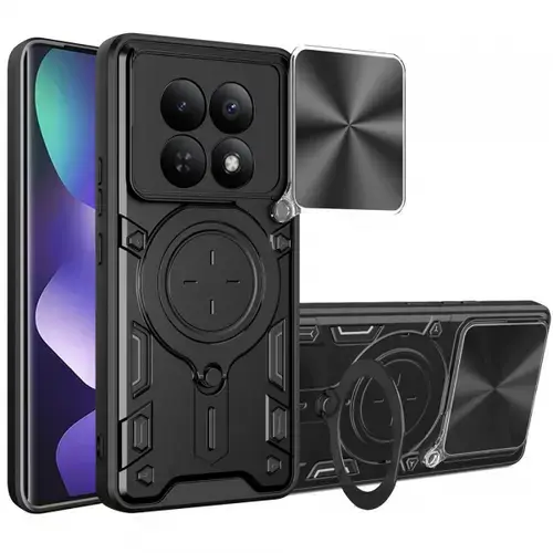 Husa pentru Xiaomi Poco M8 / Redmi Note 15 5G / Note 15 4G, Techsuit, CamGuard Pro, Neagra