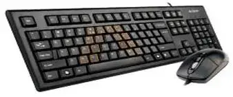 Kit Tastatura A4Tech KRS-85 si Mouse OP-720-B USB (Negru)