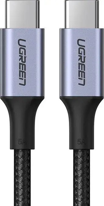 Cablu de date Ugreen 56613, USB-C la USB-C, 100 W, 2m (Gri)
