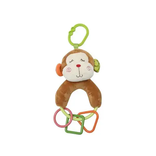 Jucarie de plus Lorelli Maimutica, 20 cm, cu forme geometrice zornaitoare, 0 luni+
