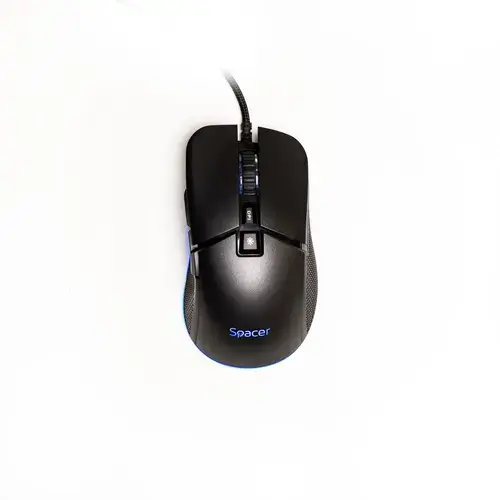 Mouse Gaming Spacer SPGM-PULSAR-PRO, USB, 8.000 dpi, iluminare RGB (Negru)