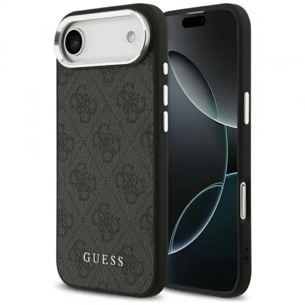 Husa MagSafe pentru Apple iPhone 17 Air, Guess, 4G Classic Logo, Neagra