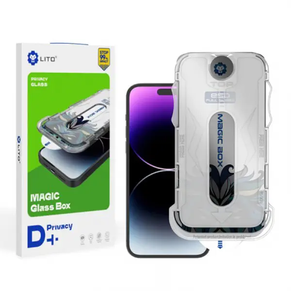 Folie de protectie Ecran Privacy Lito Magic Glass Box D+ Tools pentru Apple iPhone 11 / XR, Sticla Securizata, Full Glue