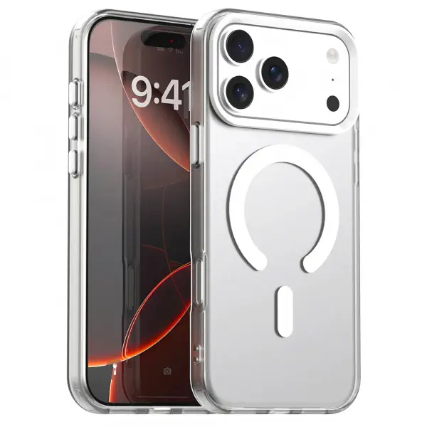 Husa MagSafe pentru Apple iPhone 17 Pro Max, Techsuit, CandyCase, Alba