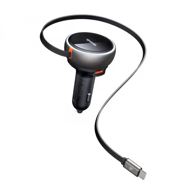 Incarcator Auto Cu Cablu USB-C McDodo CC-4850, 80W, 3A, 1 x USB-A - 1 x USB-C, Negru