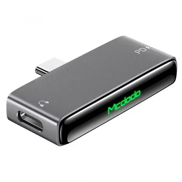 Adaptor Audio USB-C - USB-C / USB-C McDodo CA-7670, Negru
