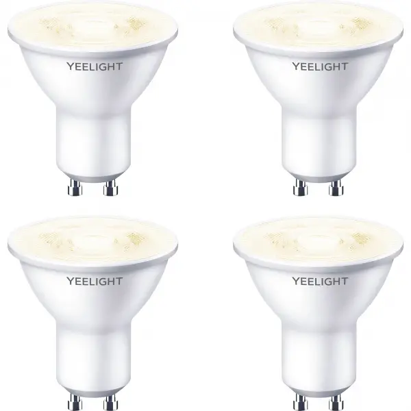 Bec LED Yeelight W1, Wi-Fi, GU10, 4.8W, 2700K, 350lm, Set 4 bucati YLDP004
