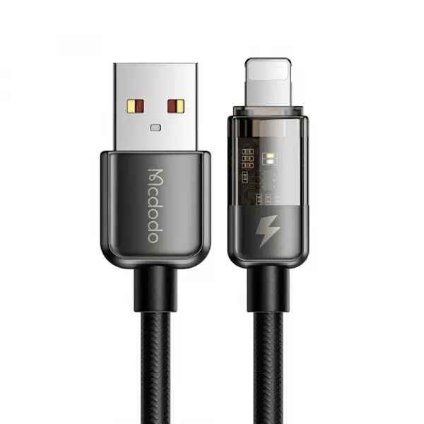 Cablu Date si Incarcare USB-A - Lightning McDodo CA-3140 Auto Power Off, 18W, 1.2m, Negru
