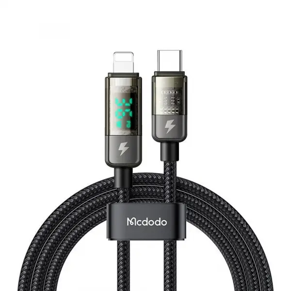 Cablu Date si Incarcare USB-C - Lightning McDodo CA-3600 Display Auto Power Off, 36W, 1.2m, Negru