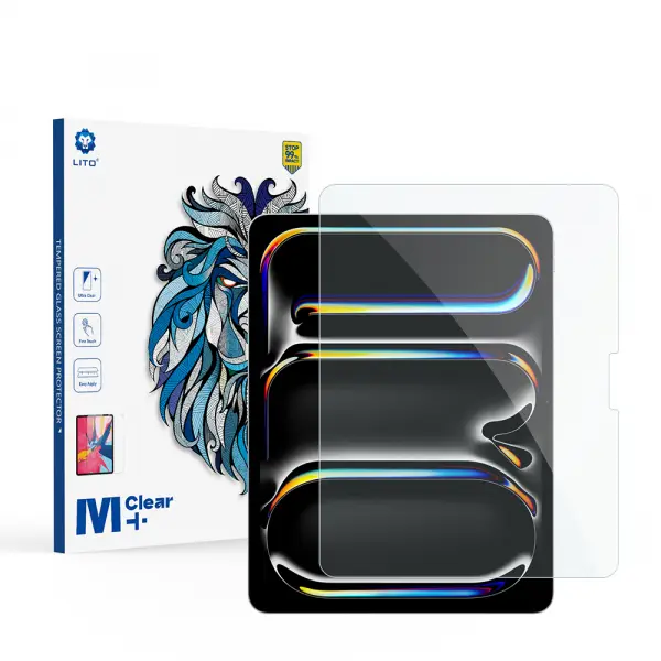 Folie de protectie Ecran Lito Classic pentru Apple iPad Air 13 (2026) / Pro 13 (2025), Sticla Securizata, Full Glue, 2.5D