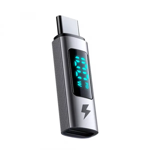 Adaptor Date si Incarcare USB-C - USB-C McDodo OT-6090 Wales Display, Negru