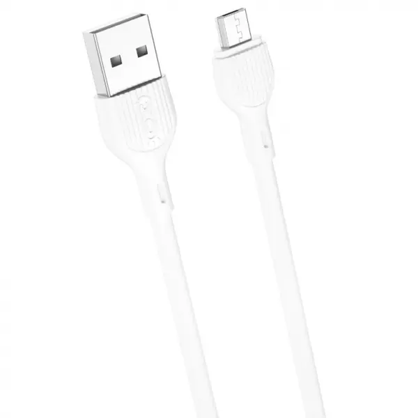 Cablu Date si Incarcare USB-A - microUSB XO Design NB200, 10W, 1m, Alb