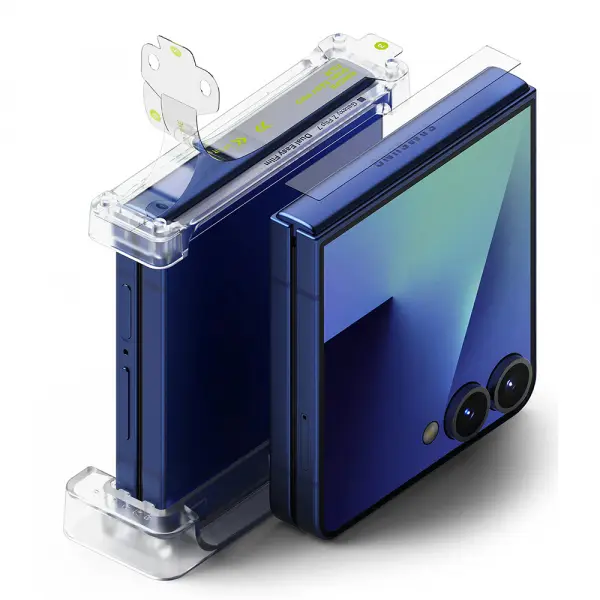 Folie de protectie Balama Ringke pentru Samsung Galaxy Z Flip7 F766, Plastic, Set 2 bucati