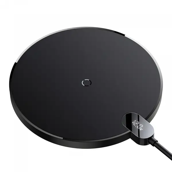 Incarcator Retea Wireless Baseus Digital Led Display Gen 2, 15W, 1.67A, Negru CCED000001