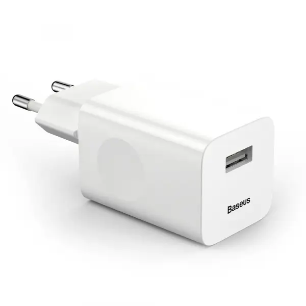 Incarcator Retea Baseus, 24W, 3A, 1 x USB-A, Alb CCALL-BX02