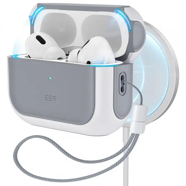 Husa ESR Orbit Hybrid pentru Apple AirPods Pro Series, Alba