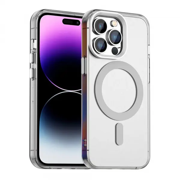 Husa MagSafe pentru Apple iPhone 14 Pro Max, Techsuit, CandyCase, Alba