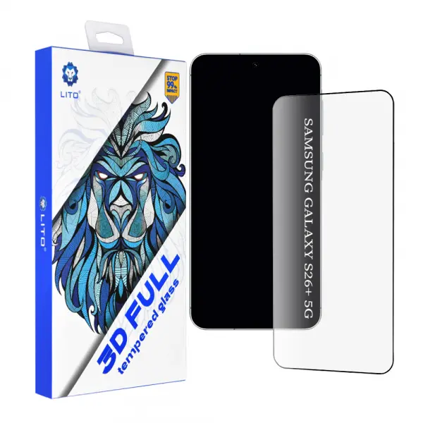 Folie de protectie Ecran Lito pentru Samsung Galaxy S26 Plus S947, Sticla Securizata, Full Glue, 3D, Neagra