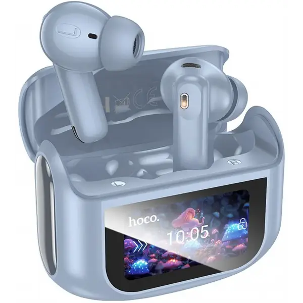 Handsfree Bluetooth HOCO EQ21, TWS, ANC, Albastru