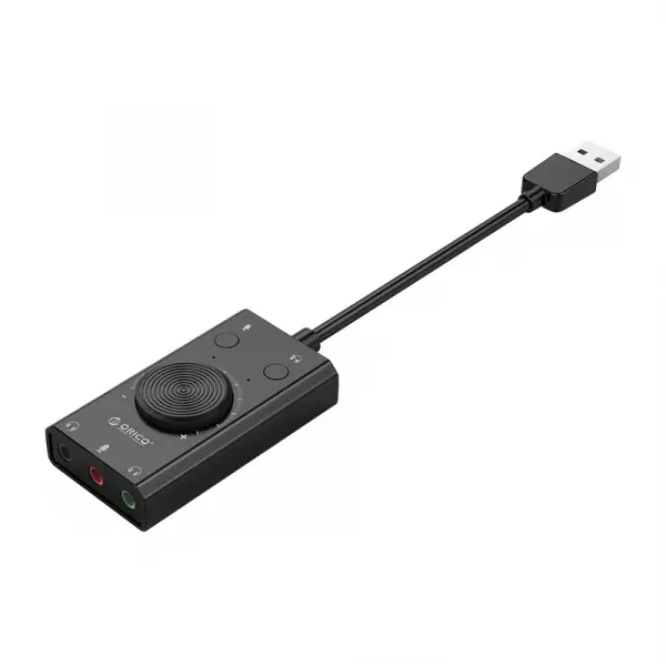 Placa de sunet USB Orico SC2, 3 x Jack 3.5mm, Neagra